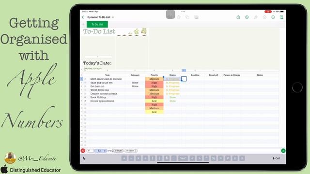 Organising with Apple Numbers - Automated To-Do List: Day 6 (Add Emoji when using IF statement) смотреть онлайн