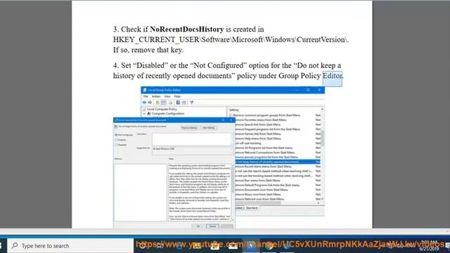 Fix Recent items not showing on Taskbar in Windows 10 смотреть онлайн