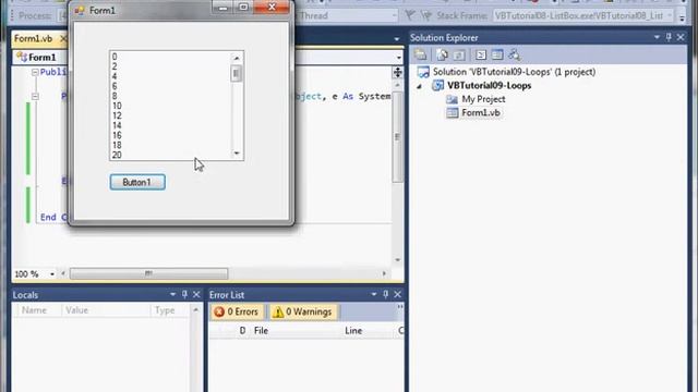VB Tutorial 09 - Loops смотреть онлайн