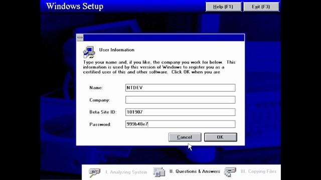 Installing Microsoft Chicago build 73f (Windows 95) смотреть онлайн
