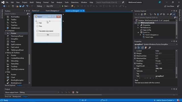 C# Windows Forms Tutorial (Deutsch) - Checkboxen und Radiobuttons смотреть онлайн