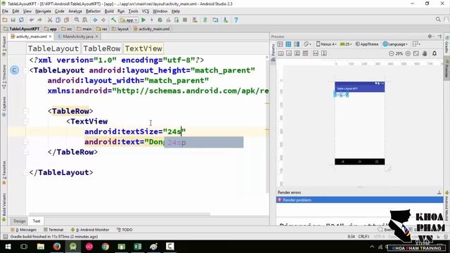 Lập trình Android A-Z – Bài 15: Table Layout смотреть онлайн