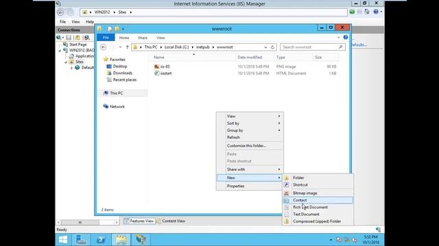 Cài đặt webserver IIS trên Windows Server 2012 смотреть онлайн