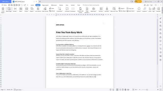 WPS Office Word How To Duplicate A Page Tutorial смотреть онлайн