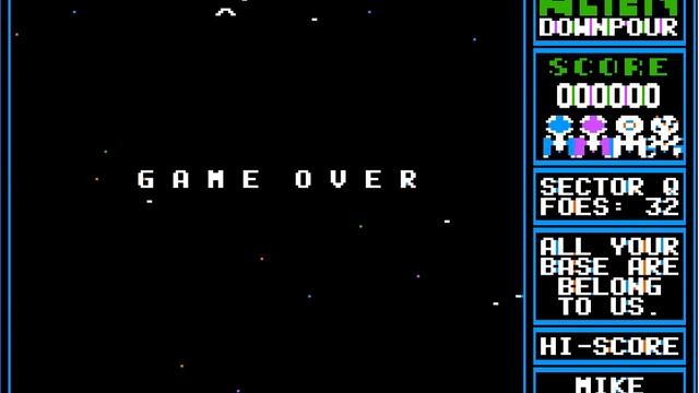 Alien Downpour Apple II game Intro and Attract смотреть онлайн