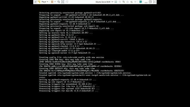 install ssh server di Ubuntu Server 18.04 LTS смотреть онлайн