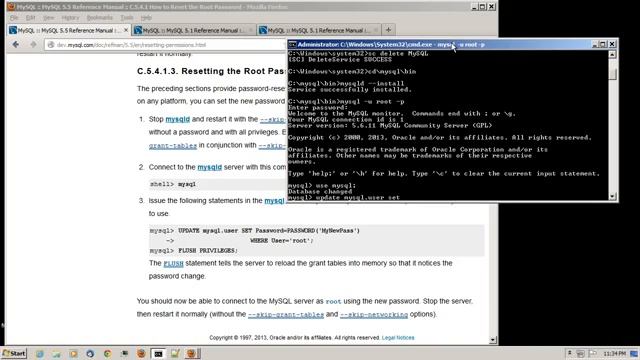 Installing MySQL Windows 7