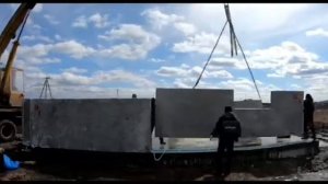 Монтаж домокомплекта из полистиролбетона