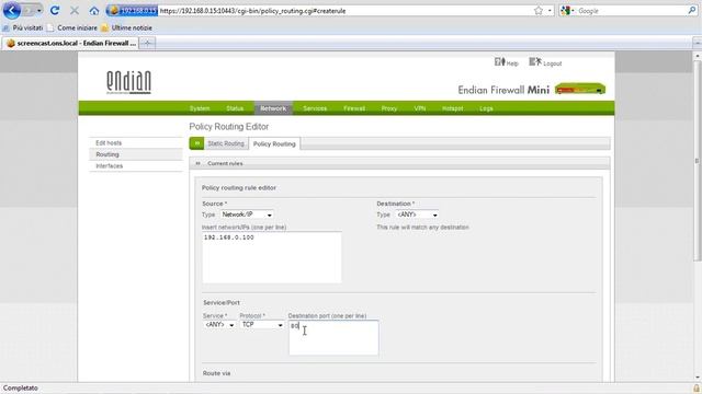 Endian Firewall Enterprise 2.2 - Implementazione di Policy Routing смотреть онлайн