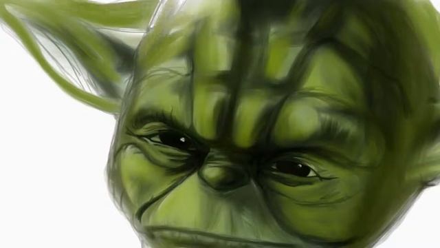 Drawing master Yoda using Procreate drawing app for the iPad смотреть онлайн