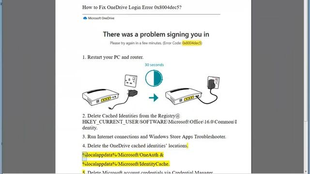 Fix OneDrive Login Error 0x8004dec5 on Windows смотреть онлайн