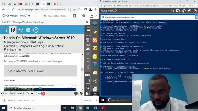CIS221 Lab 12 Part 2: Managing Windows Events Logs