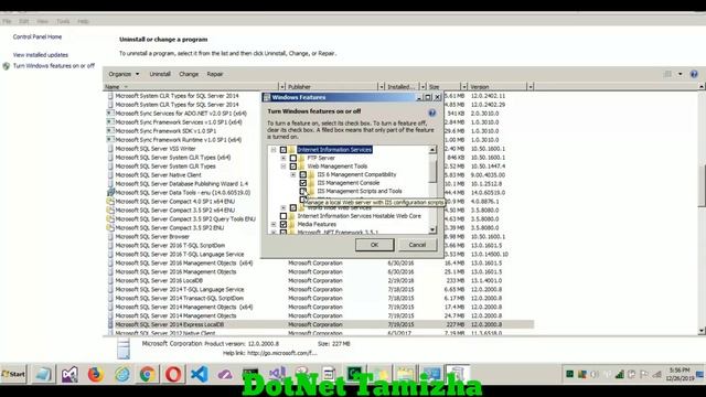 Enable IIS in Windows 7 | Tamil | DotNet Tamizha | iis tutorial | microsoft iis смотреть онлайн