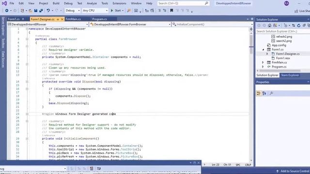 Web Browser Application - C# Windows Forms смотреть онлайн