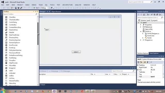 How to create windows foms application in c#.net || c#.net tutorial for beginners смотреть онлайн