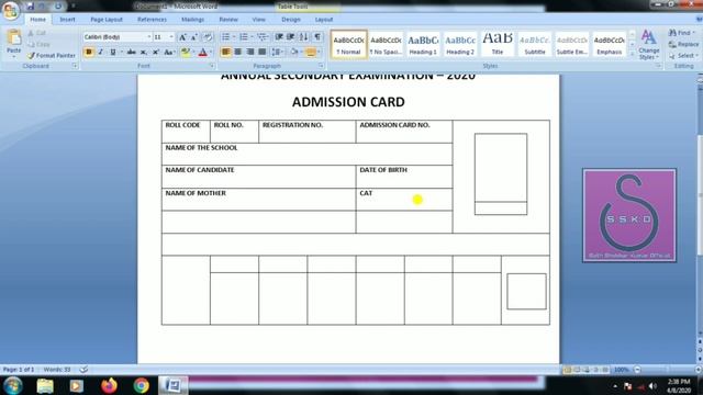 MS WORD ME JAC BOARD ADMIT CARD 2020 BANANE KA TARIKA. STEP BY STEP смотреть онлайн