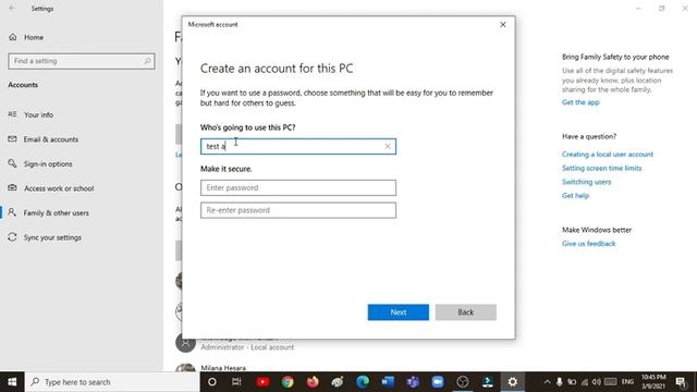 How To Create a New Local User Account Windows 10 смотреть онлайн