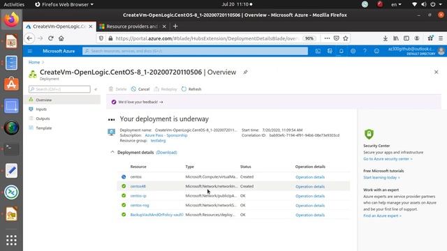 Azure- Deploy a CentosOS based Virtual Machine, Configure Back Up, Use SSH Key based authentication смотреть онлайн