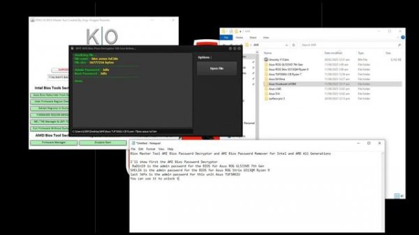 AMI BIOS Password Decryptor and Remover using BIOS MASTER TOOL