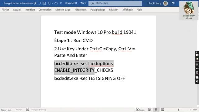 Test Mode Windows 10 Pro Build 19041 (20sec)