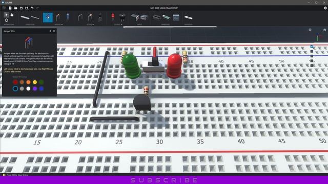 Tutorial "NOT" GATE USING TRANSISTOR in CRUMB Circuit Simulator смотреть онлайн