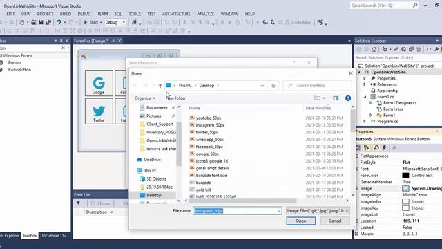 Open Link Web Site in CSharp смотреть онлайн