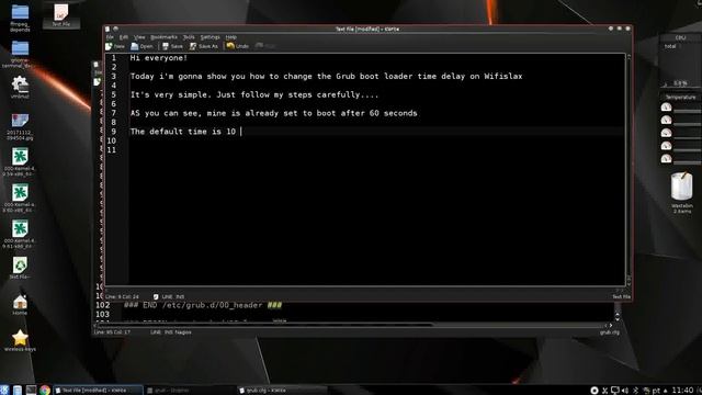 Wifislax - Change Grub boot loader time delay смотреть онлайн