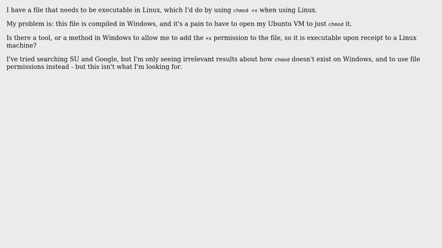 How to chmod +x a file in Windows, for use in Linux? (2 Solutions!!) смотреть онлайн