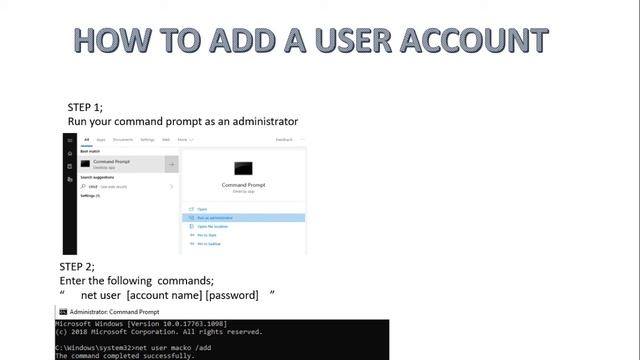 how to add a user account in a windows pc using cmd смотреть онлайн