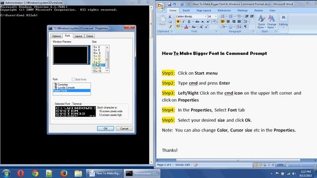 How To Make Bigger Font In Windows Command Prompt смотреть онлайн