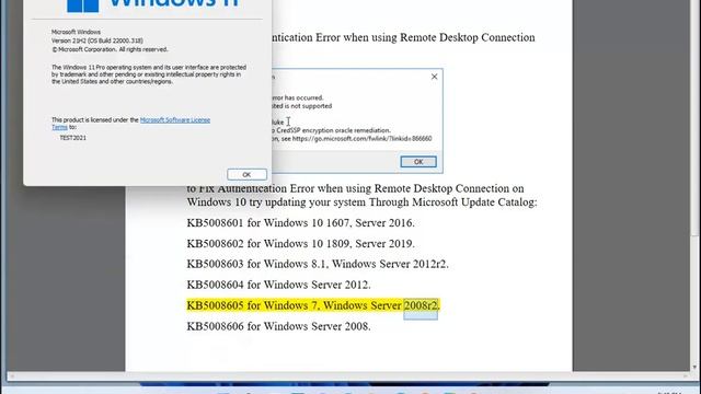 Fix Authentication Error when using Remote Desktop Connection on Windows 10 смотреть онлайн