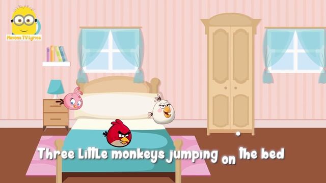 5 Little Angry Birds Jumping on the Bed \ Nursery Rhymes and More Lyrics смотреть онлайн