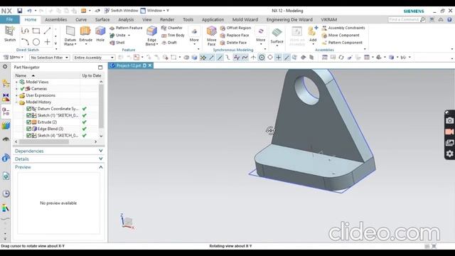 NX CAD // Basic Project #12 // 3D Model Basic Design смотреть онлайн