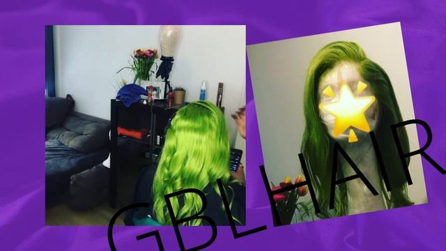 Apple green Lacefront Wig! Berlin has hair slayers too!! Lime green wig pops! смотреть онлайн