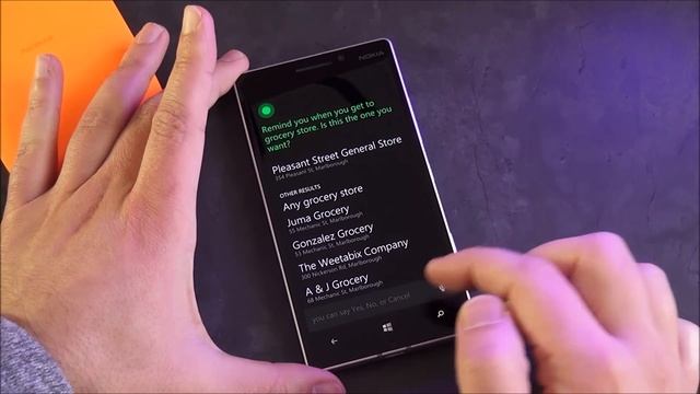 Hey Cortana demo using a Lumia 930 + Denim update смотреть онлайн
