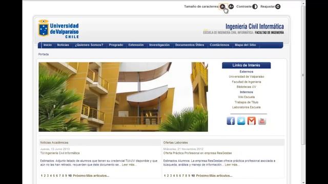 Aumentar o disminuir el tamaño de las letras en el sitio web http://www.decom-uv.cl/ смотреть онлайн