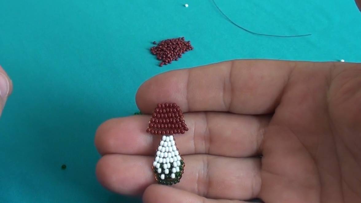 Гриб из бисера способом параллельного плетения смотреть онлайн