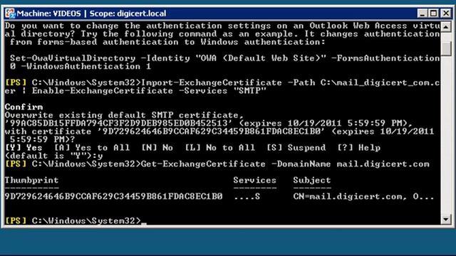 DigiCert SSL Certificate Installation - Microsoft Exchange 2007 смотреть онлайн