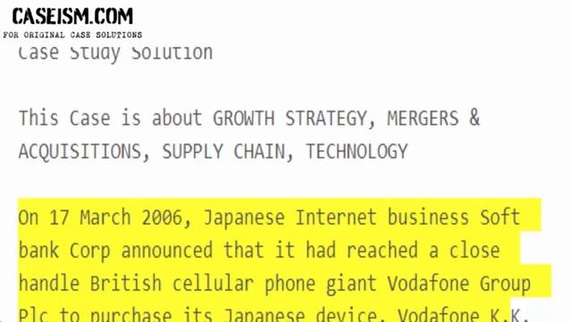 Softbank’s New Strategy: The Largest LBO in Japan Case Study Help - Caseism.com смотреть онлайн