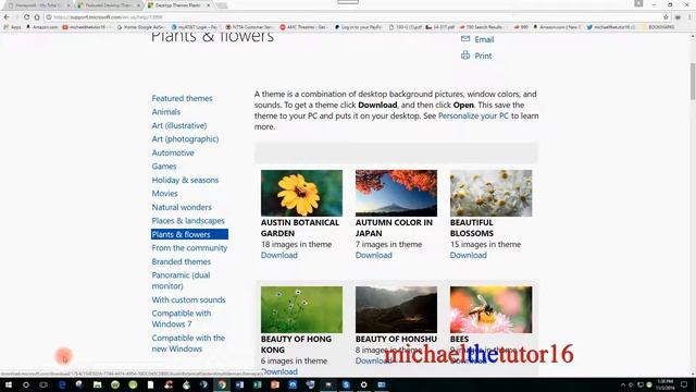 VIDEO #19 (Windows 10) - How to change and download themes to your desktop in Windows 10 смотреть онлайн