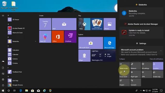 How to Turn off or Disable Tablet Mode - Windows 10 [Tutorial] смотреть онлайн