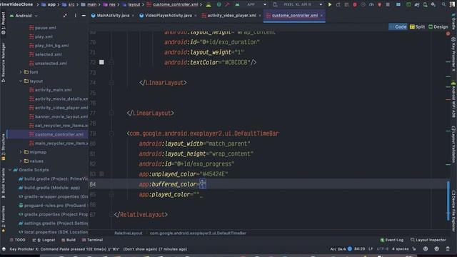 Movie Streaming App Part 9: ExoPlayer Custom Control Button | Android Studio Tutorial смотреть онлайн