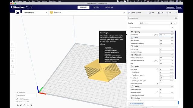 Cura settings | Tronxy XY2 PRO смотреть онлайн
