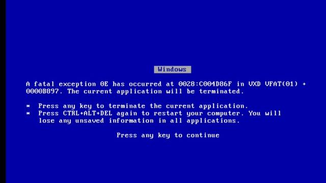 windows 98 BSOD 1 смотреть онлайн
