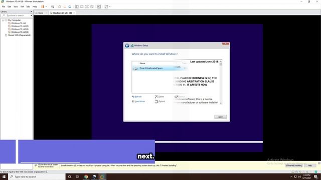 OS installation in VMware смотреть онлайн
