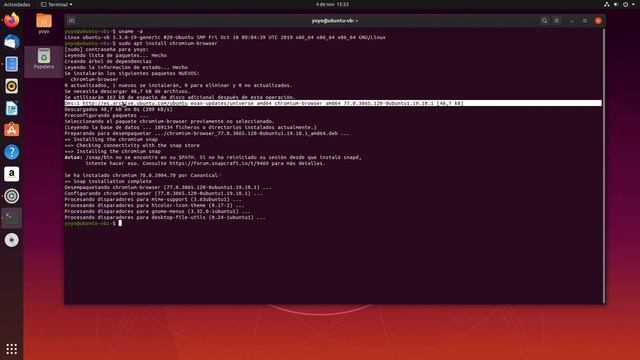 Ubuntu 19.10 (Eoan Ermine) SNAP y OPINIÓN смотреть онлайн