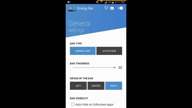 Energy Bar App for Android - Top Screen Indicates Battery Level смотреть онлайн