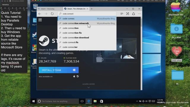 How YOU Can Use Code Connection for Minecraft (Windows App) on MAC OS? Tutorial смотреть онлайн