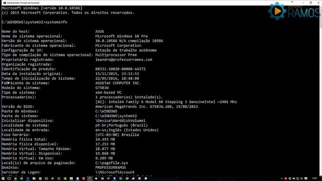 ☑ SYSTEMINFO - Informações do Sistema e do Computador | http://professorramos.com смотреть онлайн
