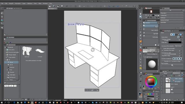 How to Ink a 3D objects in Clip Studio Paint смотреть онлайн